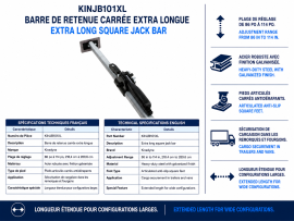 KINEDYNE EXTRA LONG SQUARE JACK BAR 86"-114"