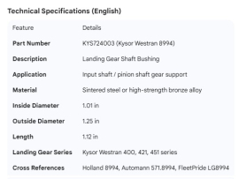 KYSOR WESTRAN 8994 BUSHING