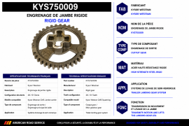 KYSOR WESTRAN J5309 GEAR 26/51T RIGID