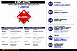 ALUMINUM FLIP TYPE PLACARD 81-8FO