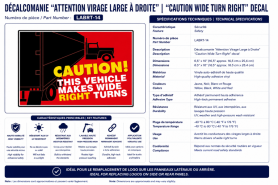 D&Eacute;CALQUE CAUTION RIGHT WIDE TURN (ANGLAIS)