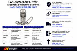 LASH DOOR HOLDBACK  WITH SS CHAIN (SET)- 0202 (1 DOOR)