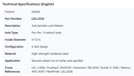 AXLE SPINDLE LOCK WASHER