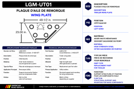 UTILITY WING PLATE LH 3-1103-077