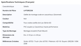 GROMMET BLACK OVAL SST