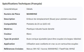 MANUS TIP FOR 20 OZ SAUSAGE GUN