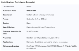 SEALANT ADHESIVE WHITE 11 OZ