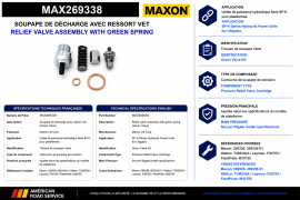 MAXON VALVE RELIEF GREEN SPRING VM