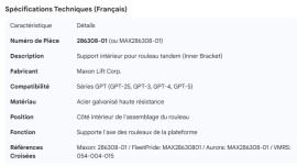 MAXON TANDEM ROLLER INNER BRACKET