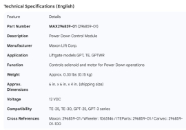 MAXON POWER MODULE POWER DOWN