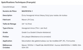 MAXON HEX THIN NUT HD FOR ROLLER AXLE