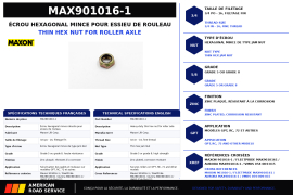 MAXON HEX THIN NUT HD FOR ROLLER AXLE