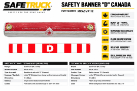 D BANNER 12" X 96" REFLECTIVE WITH 8 GROMMETS