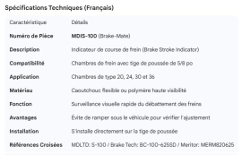 BRAKE-MATE FOR BRAKE CHAMBERS 5/8" PUSH ROD