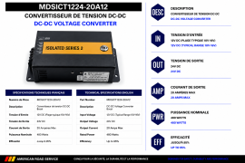 POWER CONVERTER DC 12V TO 24V 20AMP