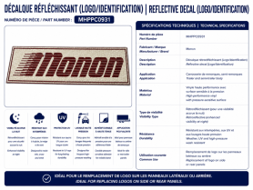 MONON - D&Eacute;CALQUE R&Eacute;FL&Eacute;CHISSANT