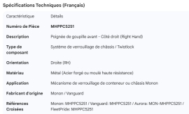 MONON FRONT PIN HANDLE RIGHT