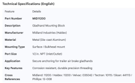 MIDLAND GLAD HAND BLOCK