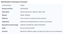 MIDLAND CABLE SENSOR CLIP