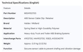 MIDLAND CABLE SENSOR CLIP