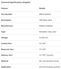 MIDLAND ABS VALVE
