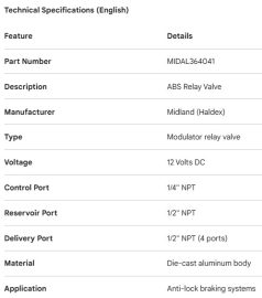 MIDLAND ABS VALVE