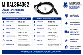 MIDLAND - CAPTEUR ABS 90&ordm; 2.5M (8.2')