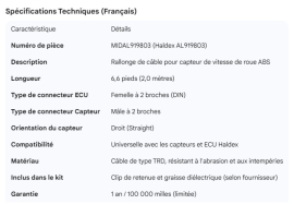 MIDLAND ABS SENSOR EXTENSION 6.6'