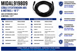 MIDLAND - EXTENSION DE CAPTEUR ABS 19'7'' / 6M