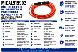 MIDLAND - EXTENSION DE C&Acirc;BLE D'ALIMENTATION 18'