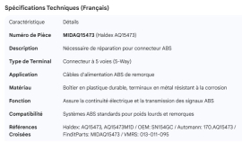 MIDLAND ABS CONNECTOR SERVICE KIT