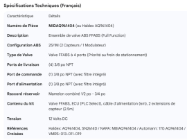 MIDLAND ABS VALVE KIT 2S/1M