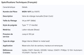 MIDLAND DRAIN COCK VALVE 1/4 NPT