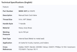 MIDLAND DRAIN COCK VALVE 1/4 NPT