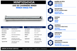 MINER HINGE PIN 1/2X4 ZINC