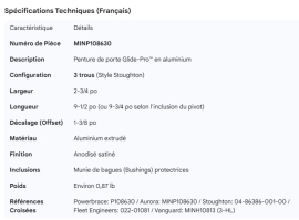 MINER P1086 ALUM 3 HOLES HINGE