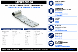 MINER P1086 ALUM 3 HOLES HINGE