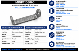 MINER HINGE BUTT GALV