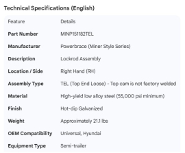 MINER LOCKROD ASSY RH