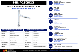 MINER LOCKROD RH DL 120" HDG NO TOP CAM