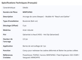 MINER DOOR CAM KEEPER HV BOLT-ON 0 OFFSET HDG