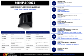 MINER DOOR ROD GUIDE PLATE BUSHING FOR MINP40055