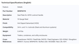 MINER SEAL PLATE FOR 4090