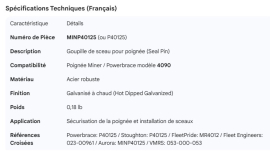 MINER SEAL PIN FOR 4090