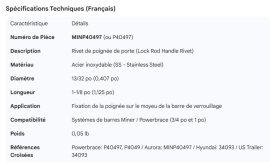 MINER DOOR LATCH RIVET 13/32" X 1-1/8" SS	