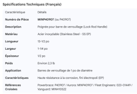 MINER DOOR ROD HANDLE SS