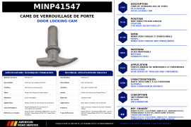 MINER SS DOOR CAM SH, RH TOP/LH BOTTOM