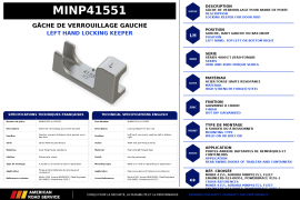 MINER DOOR ROD CAM KEEPER L/H