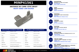 MINER DOOR ROD CAM KEEPER R/H