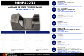 MINER DOOR ROD CAM KEEPER BOTTOM HV-SH
